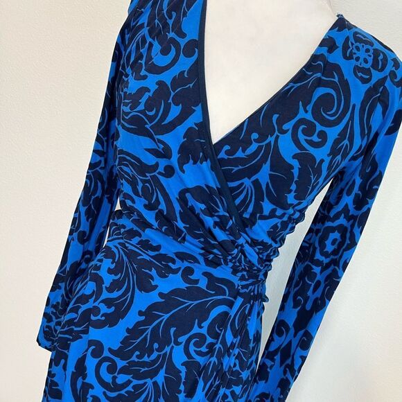 BODEN Henrietta Faux Wrap Long Sleeve V Neck Midi Dress Size 4 R - Picture 4 of 8